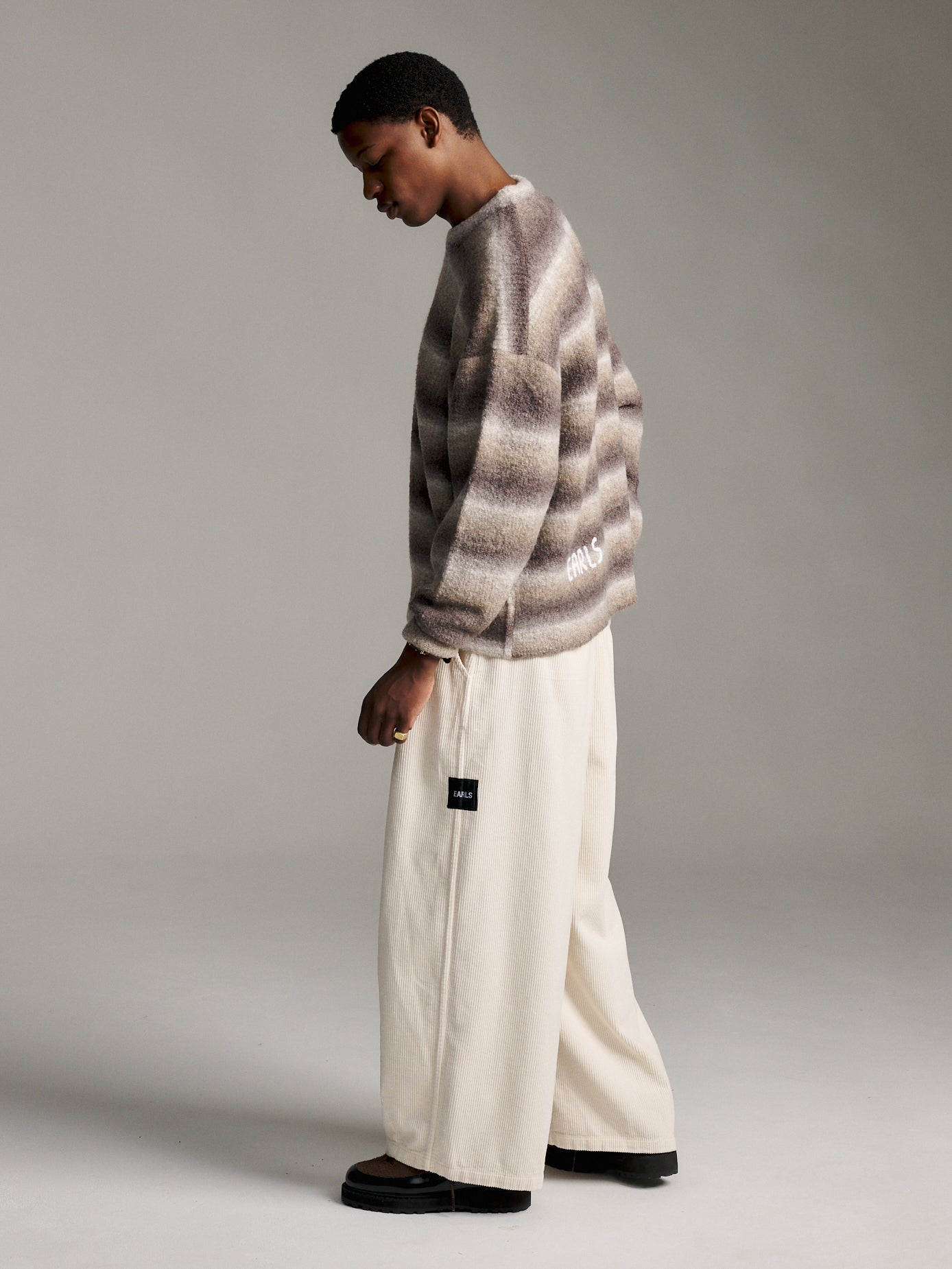 Ombre Knit Crew - Brown