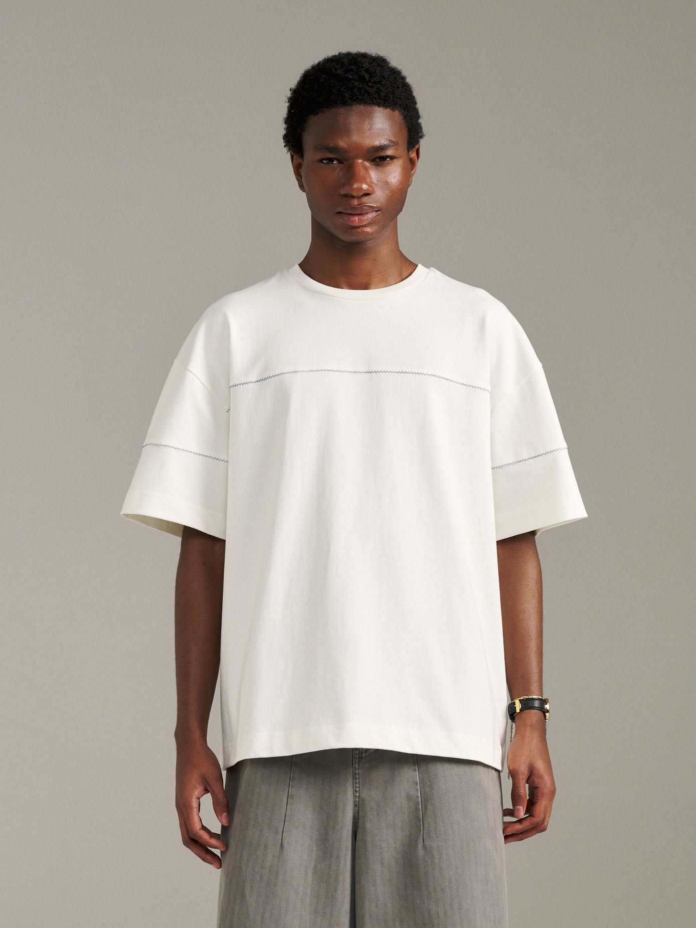 ZigZag Tee - White/Blue
