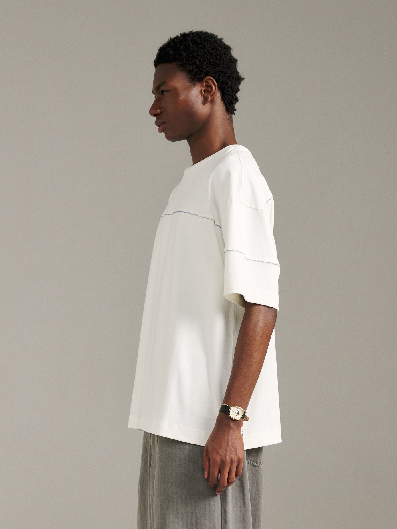ZigZag Tee - White/Blue