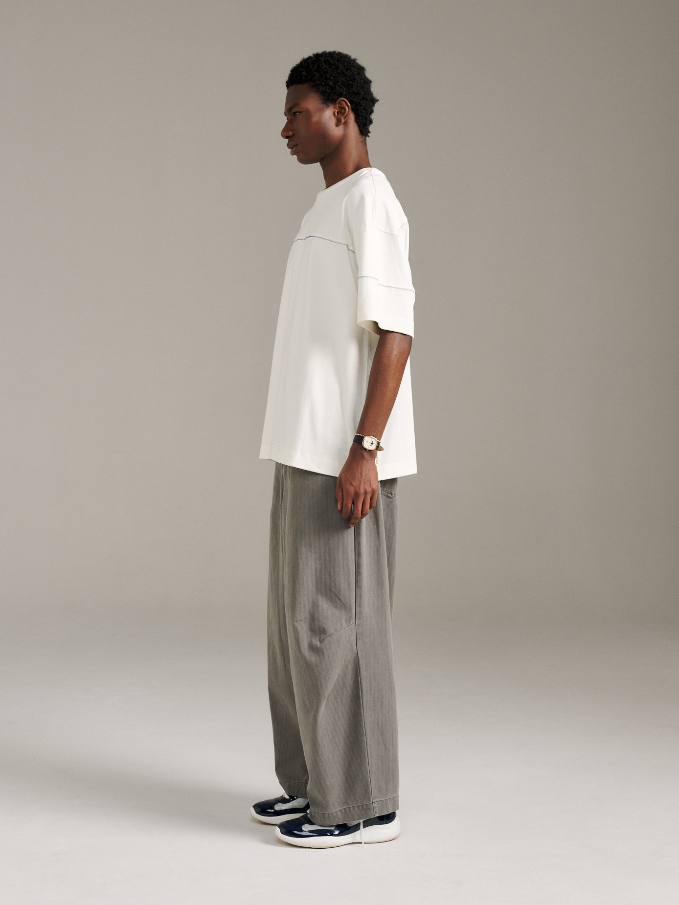 ZigZag Tee - White/Blue