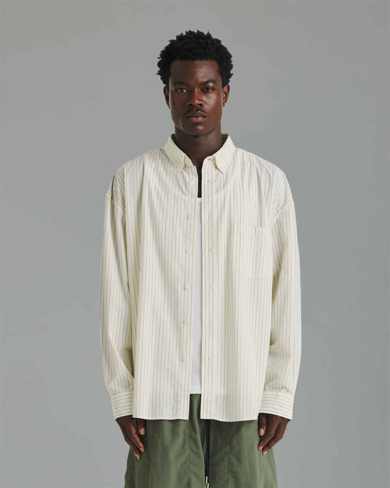 Thread Shirt - Olive Stripe