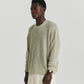 Linen Knit Crew - Green