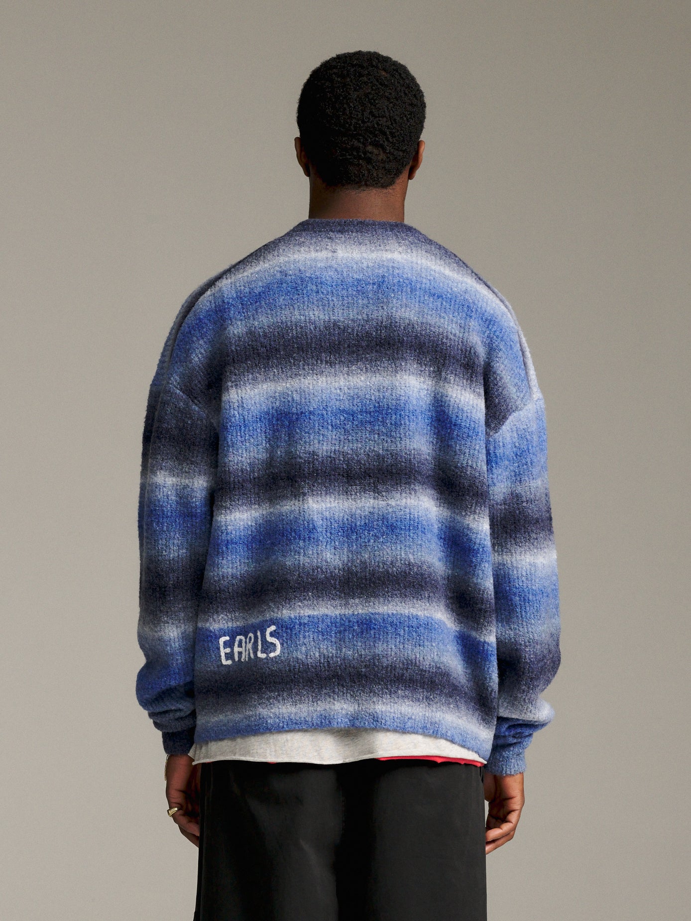 Ombre Knit Crew - Blue