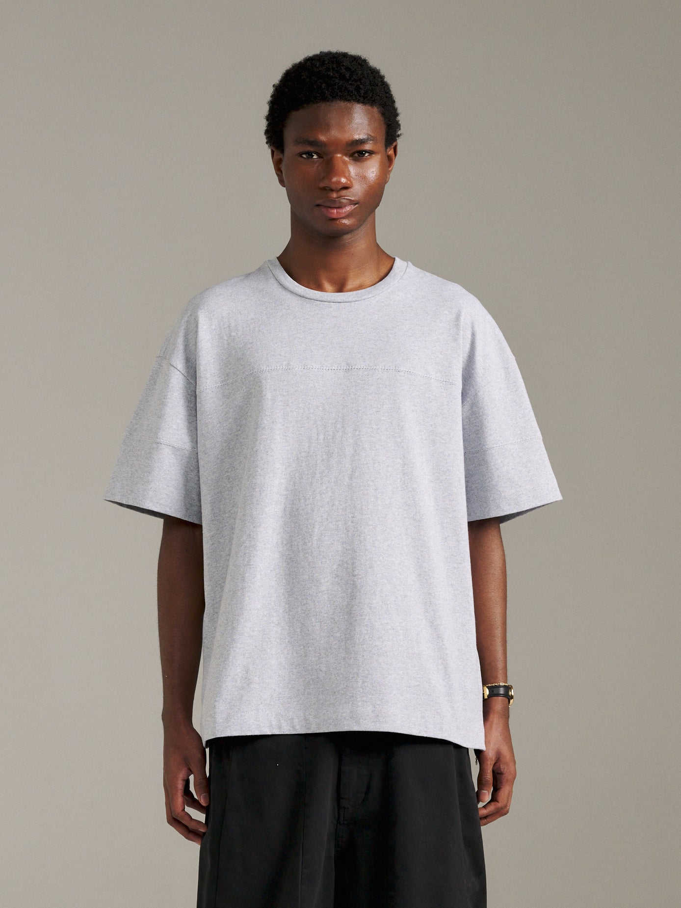 ZigZag Tee - Grey Marle/Green