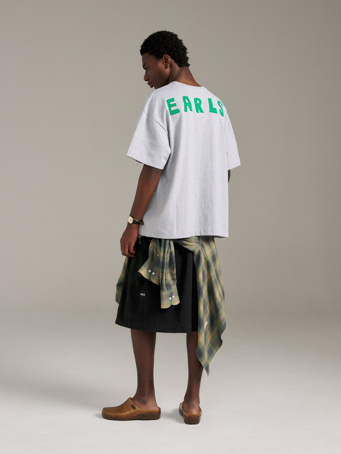 ZigZag Tee - Grey Marle/Green