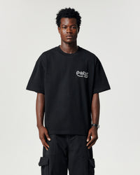 Thick Stitch Block Tee - Black/Grey