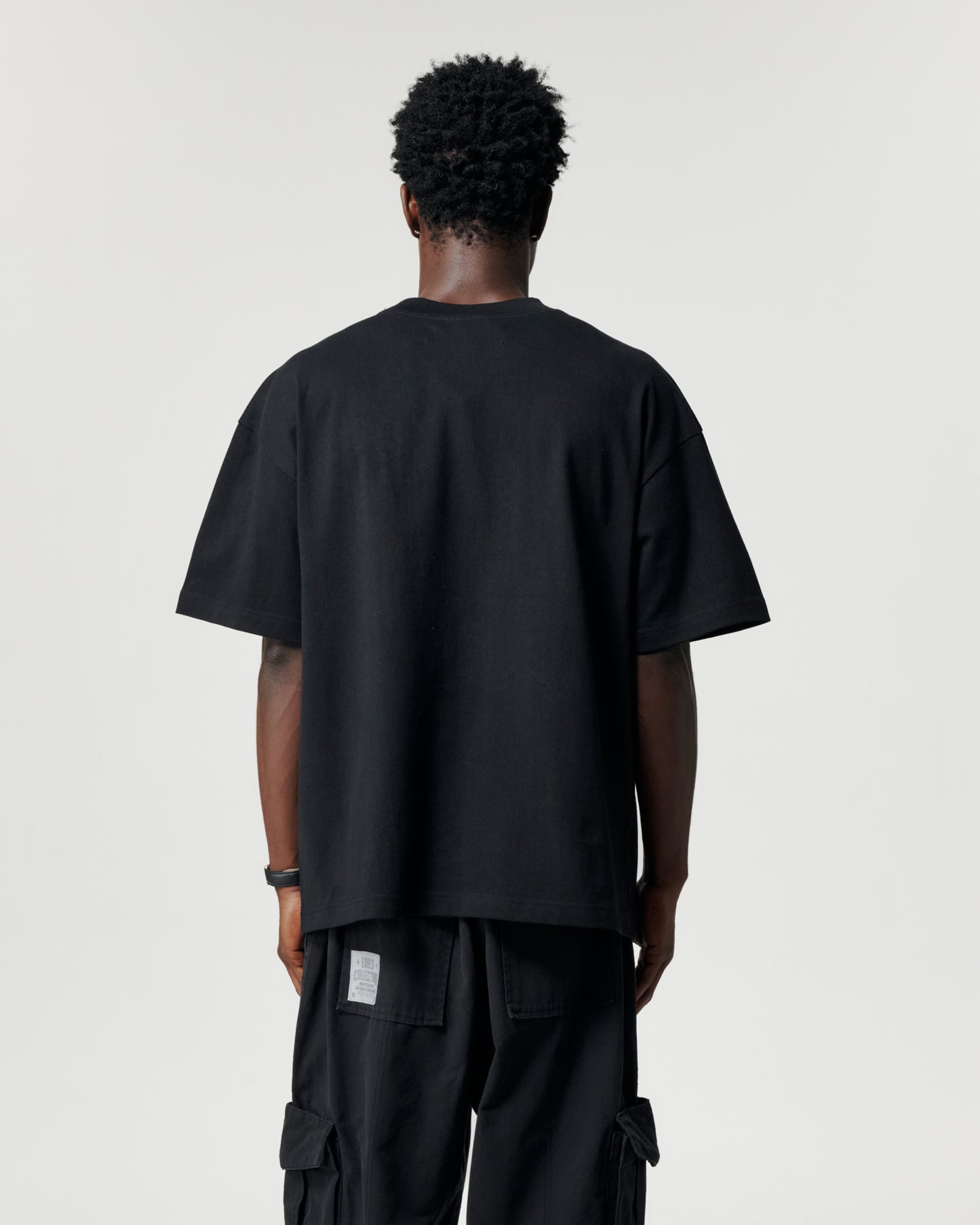 Thick Stitch Block Tee - Black/Grey