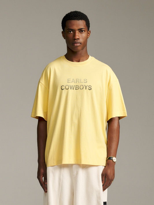 Cowboys Tee - Pale Yellow