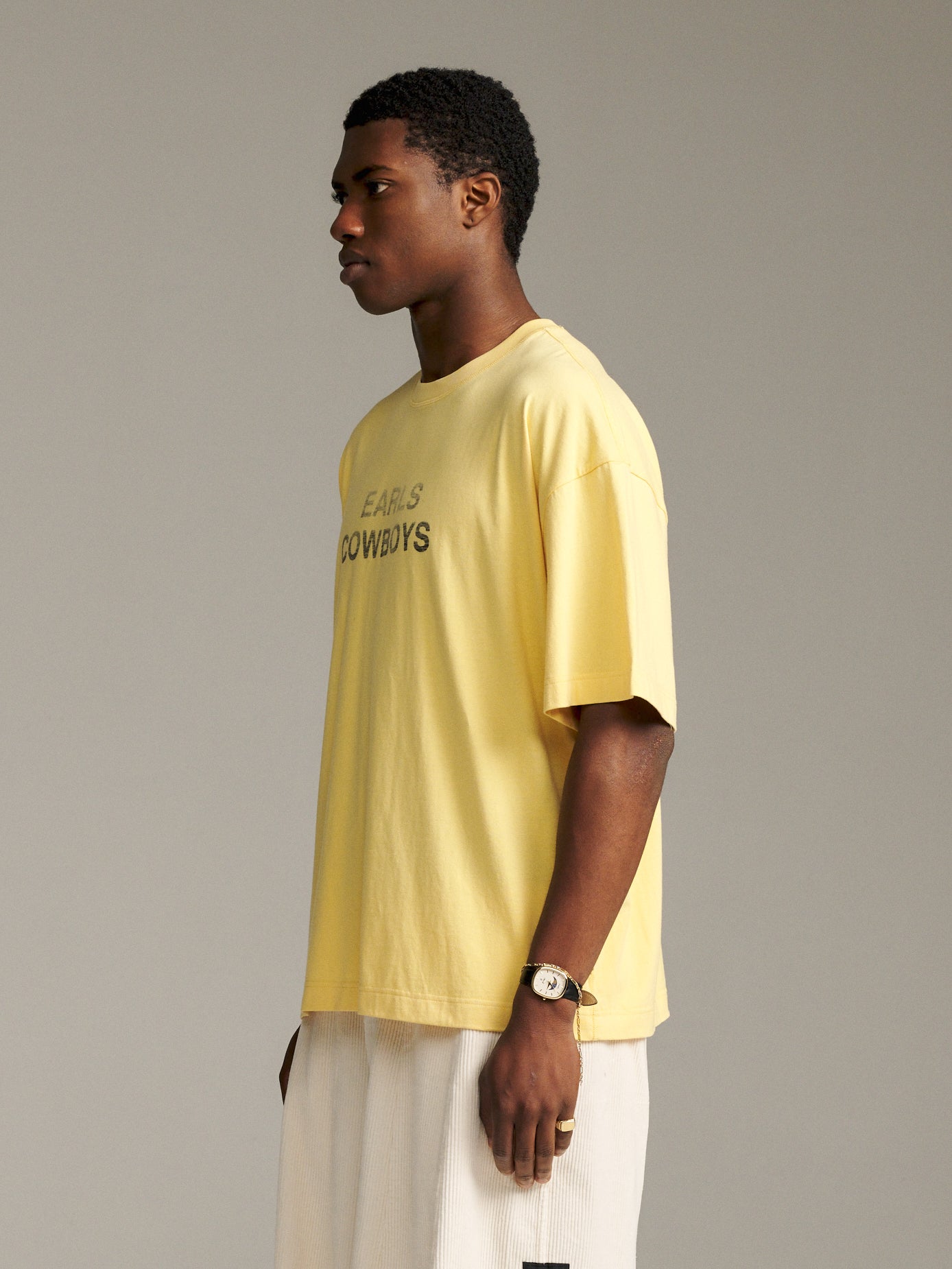 Cowboys Tee - Pale Yellow