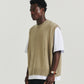Distressed Knit Tank - Wheat