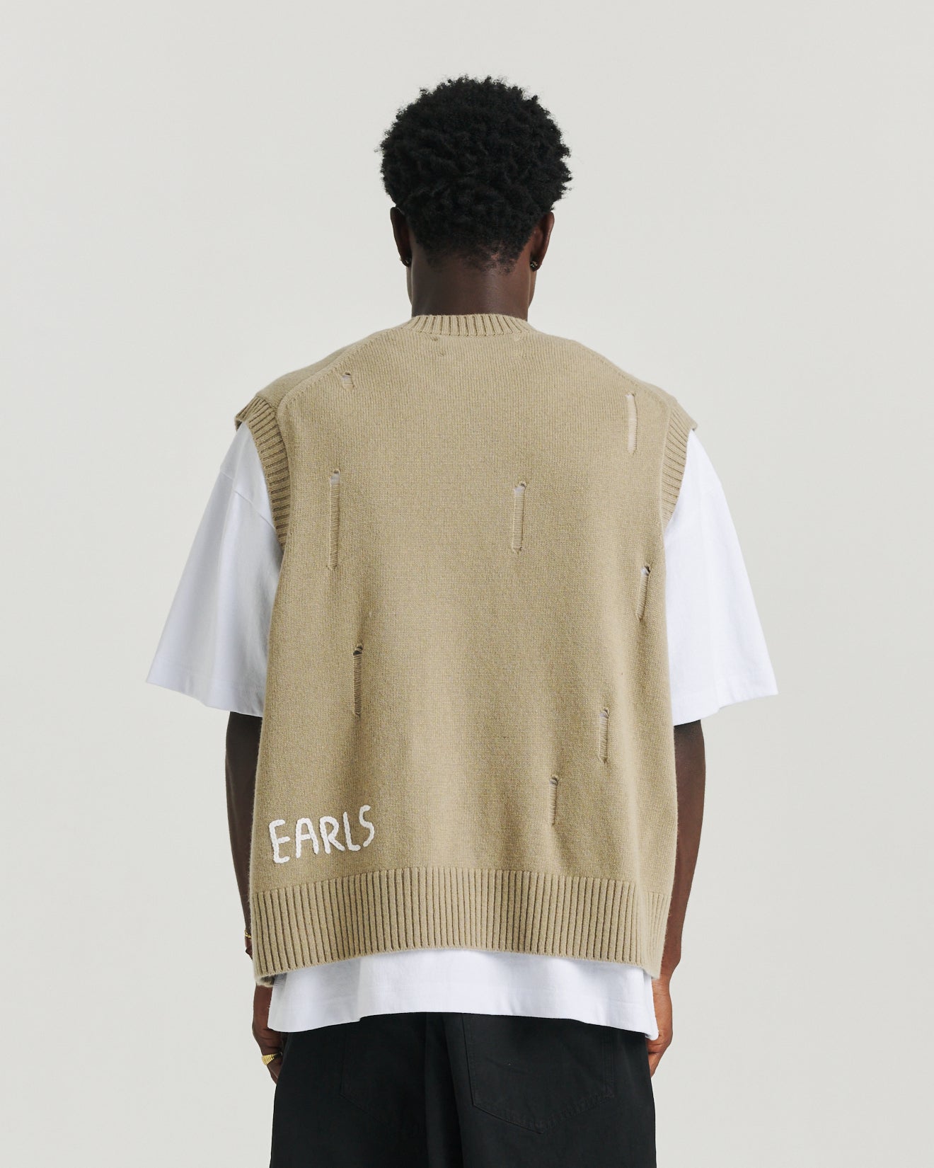 Distressed Knit Tank - Wheat