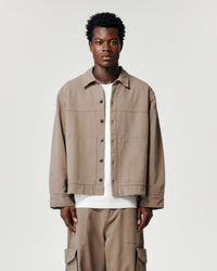 Cropped Work Jacket - Quicksand