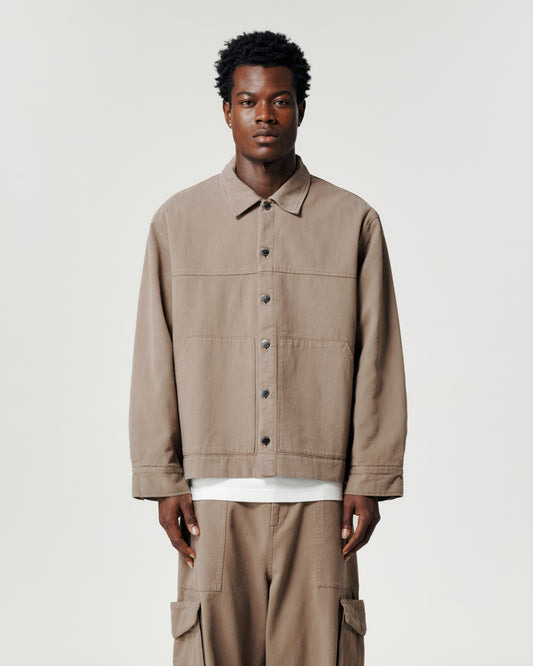 Cropped Work Jacket - Quicksand