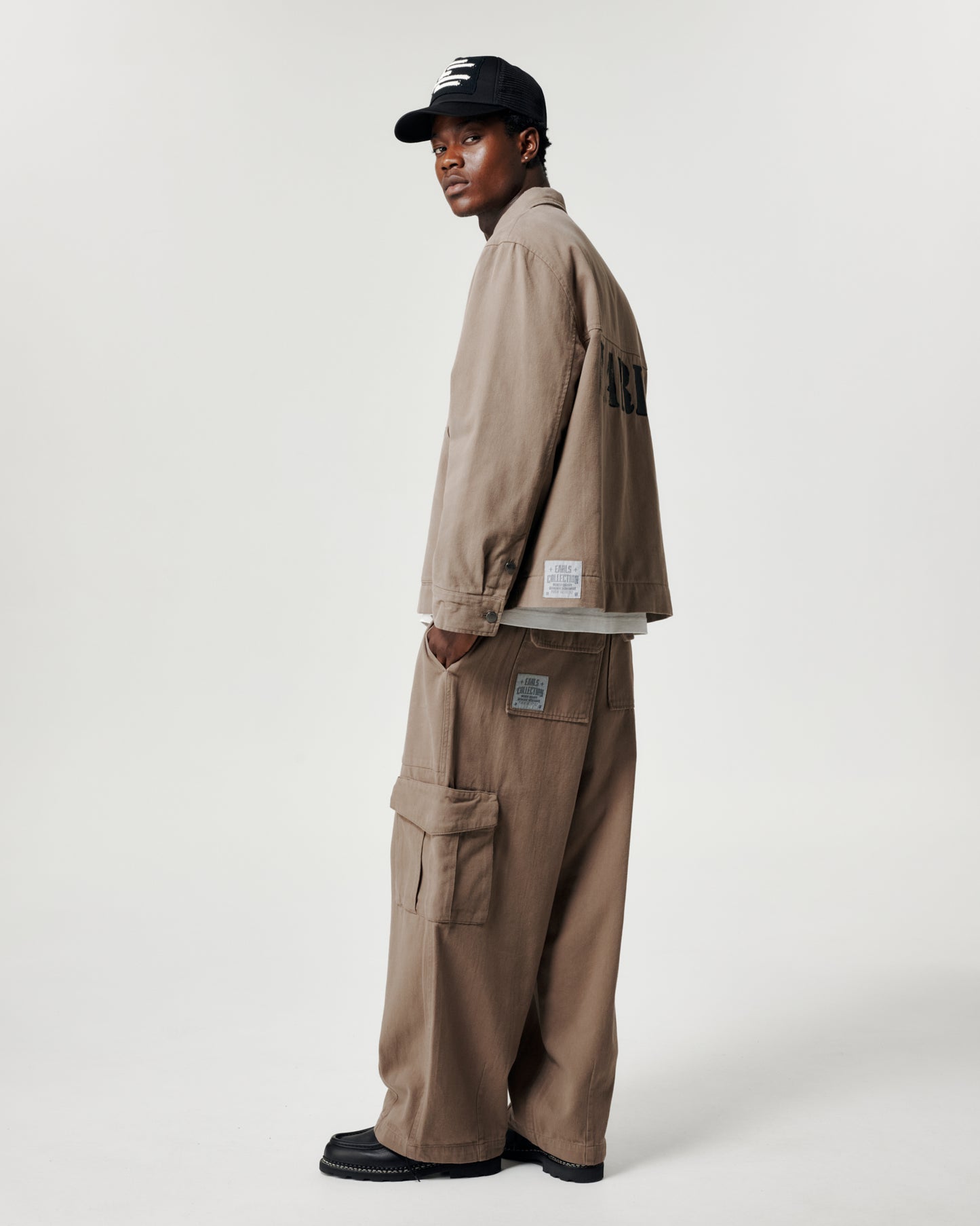 Cropped Work Jacket - Quicksand