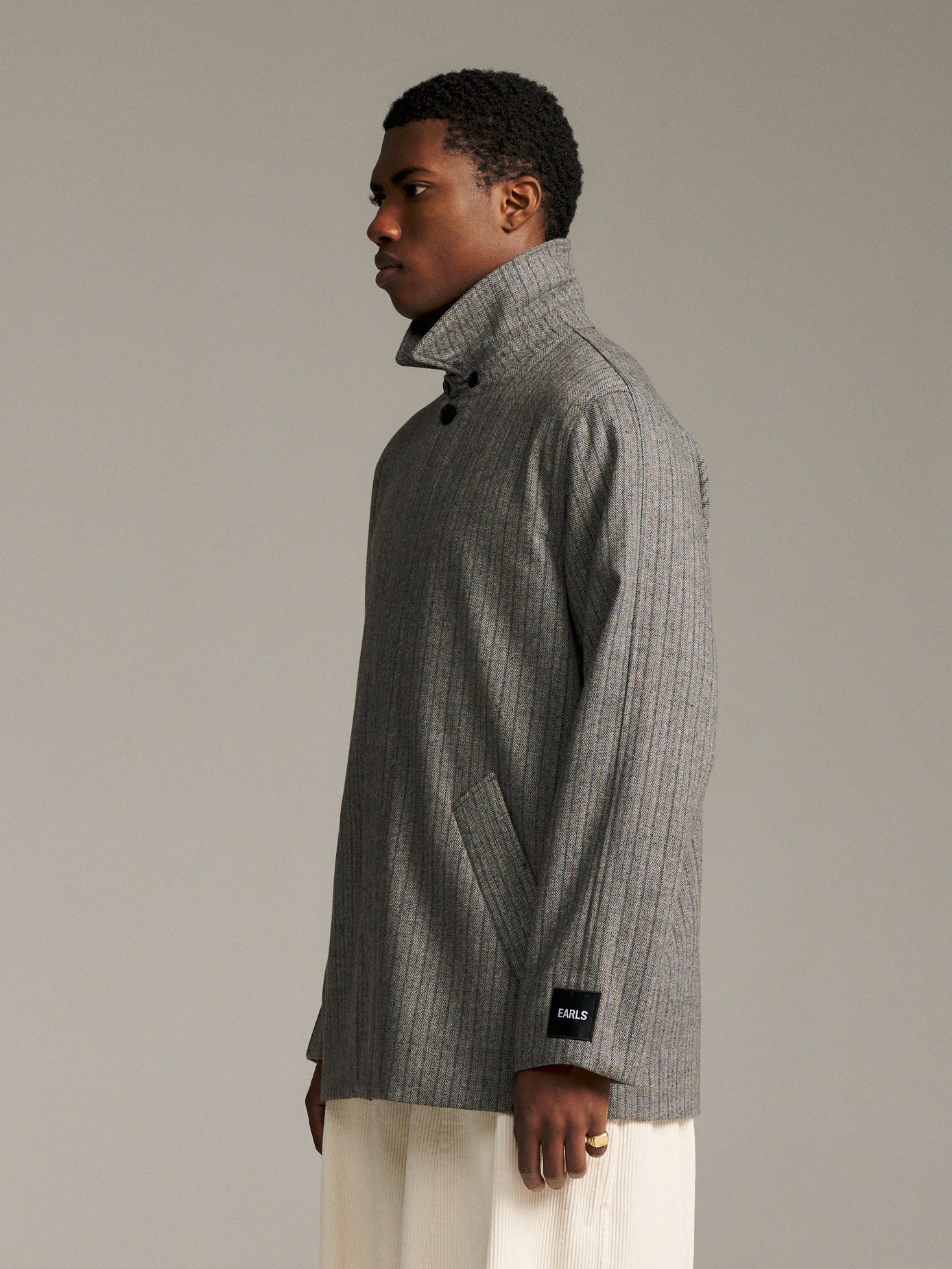 Tweed Overcoat - Grey