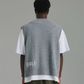 Distressed Knit Tank - Grey Marle