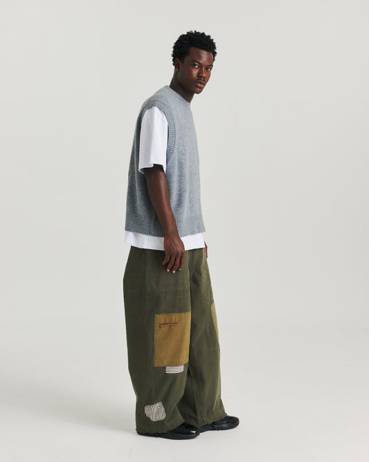 Distressed Knit Tank - Grey Marle