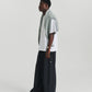 Relax Pant - Navy/Silver Pinstripe