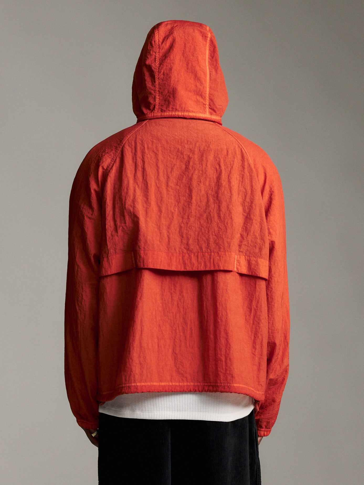 Nylon Zip Hood - Brick