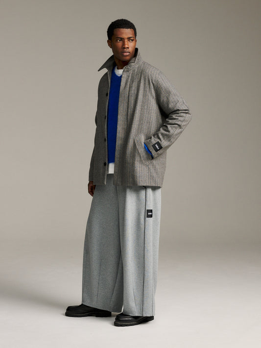 Piped Relax Pant - Dark Grey Marle
