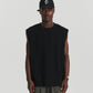 Distressed Rib Tank - Black
