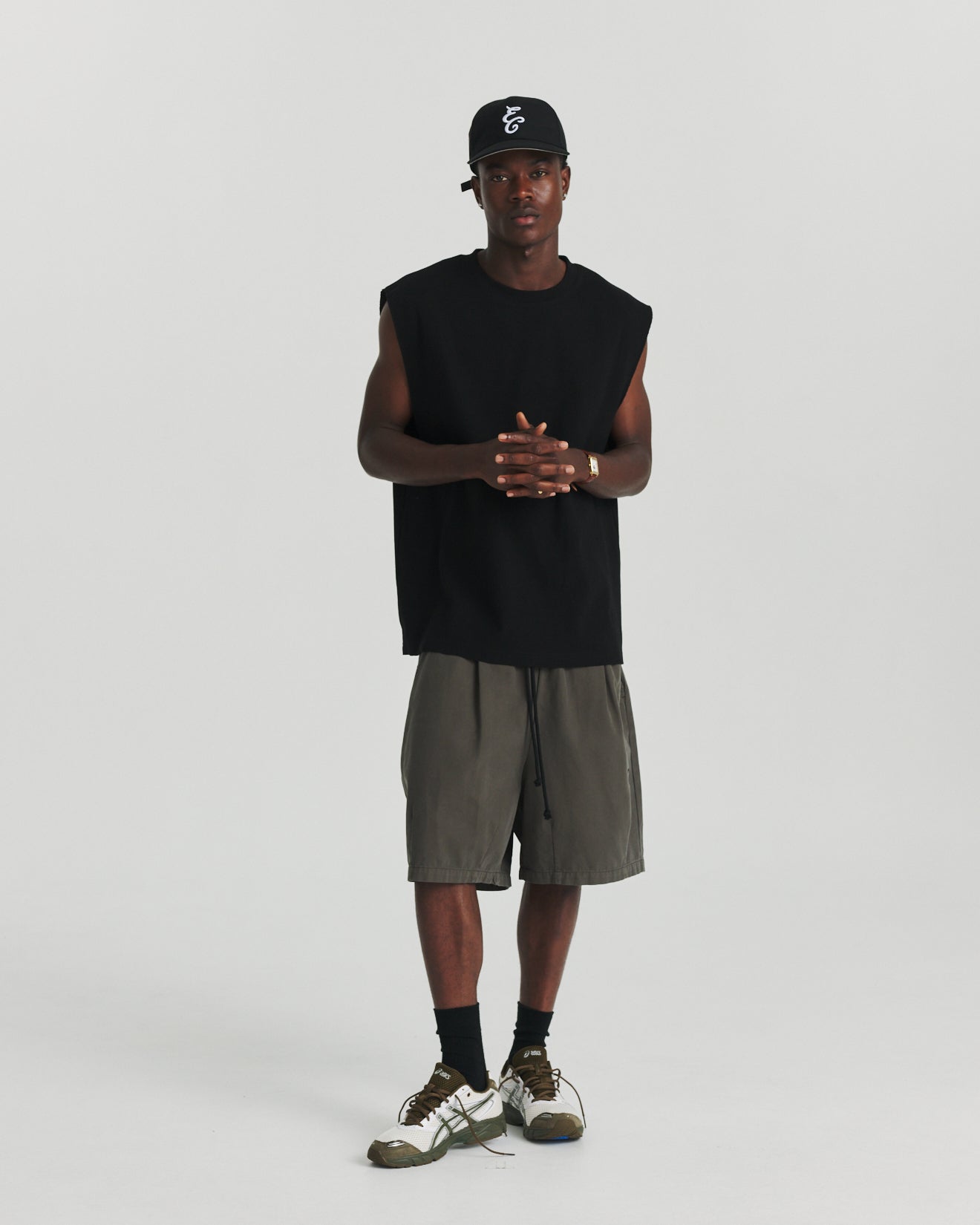 Distressed Rib Tank - Black