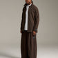 Tweed Relax Pant - Deep Brown