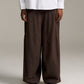 Tweed Relax Pant - Deep Brown