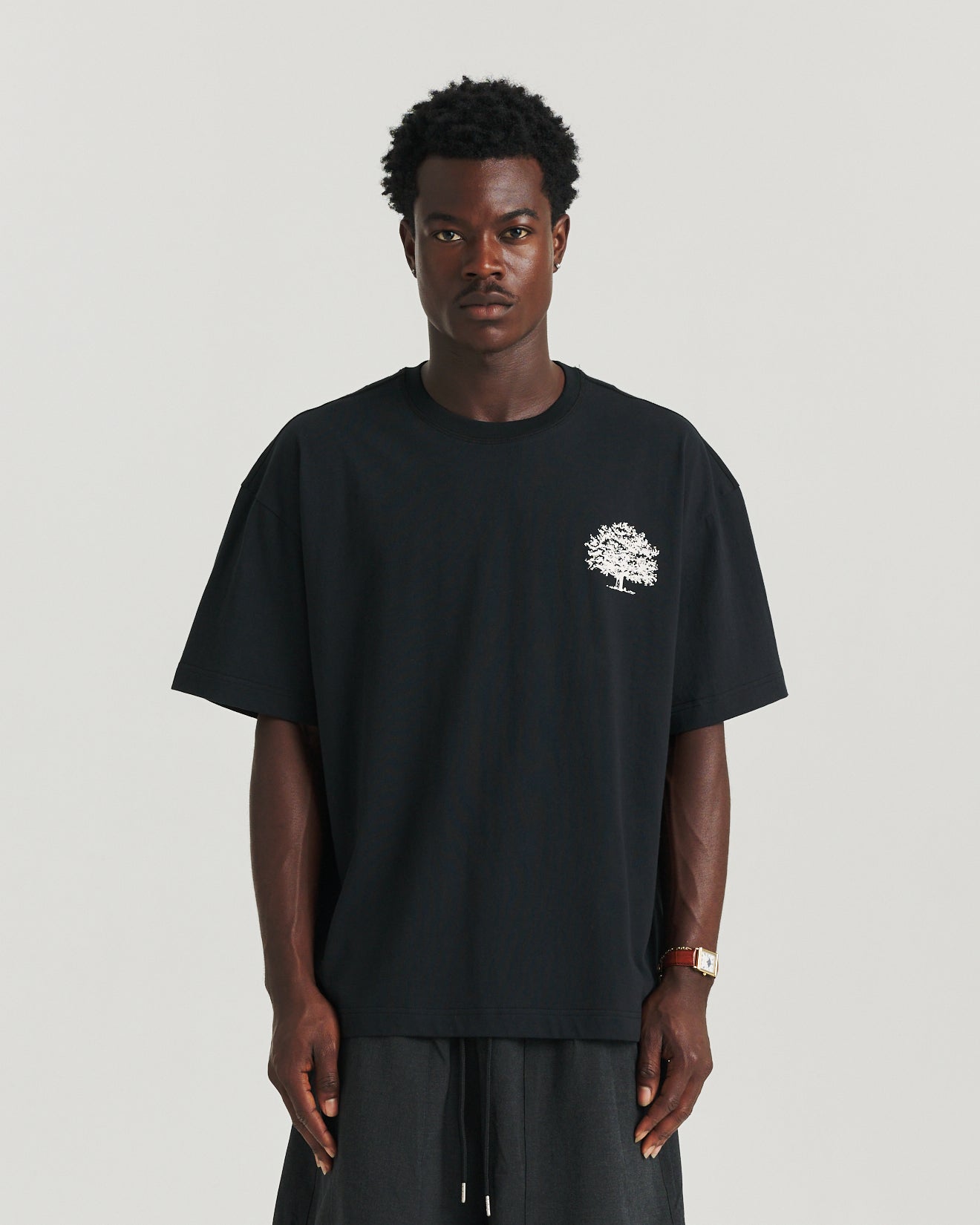 Family Owned Tee - Black/Off White