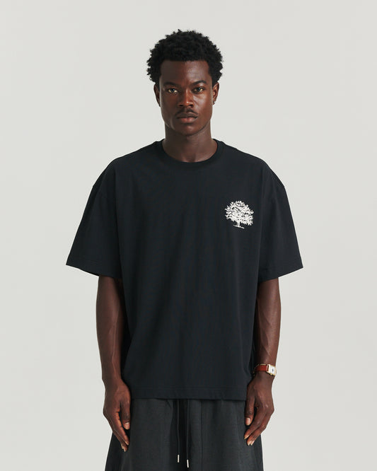 Family Owned Tee - Black/Off White