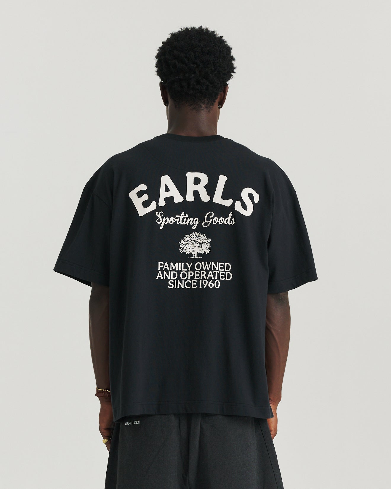 Family Owned Tee - Black/Off White