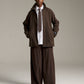 Tweed Overcoat - Deep Brown