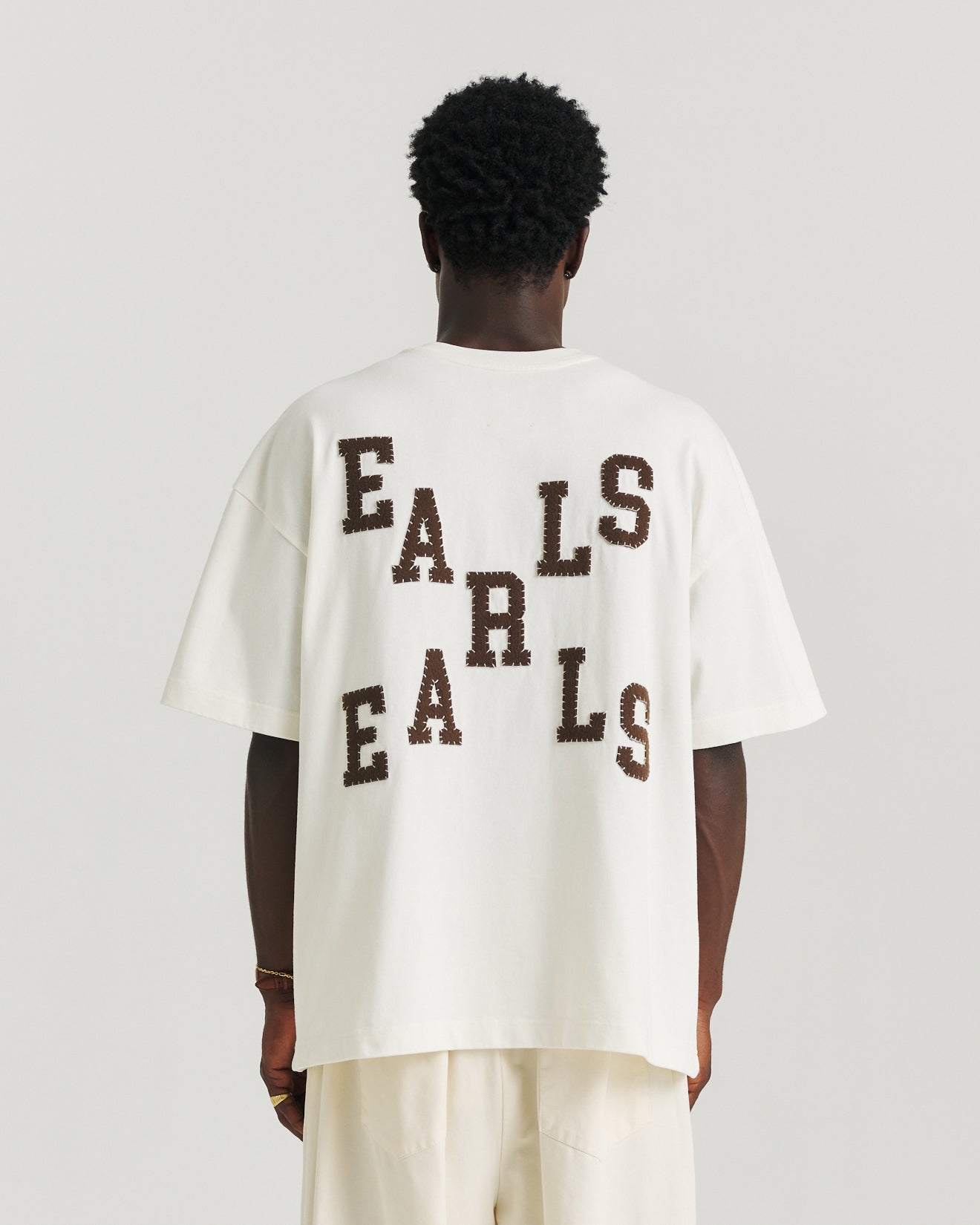 Felt Tee - Off White/Brown
