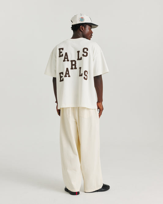 Felt Tee - Off White/Brown