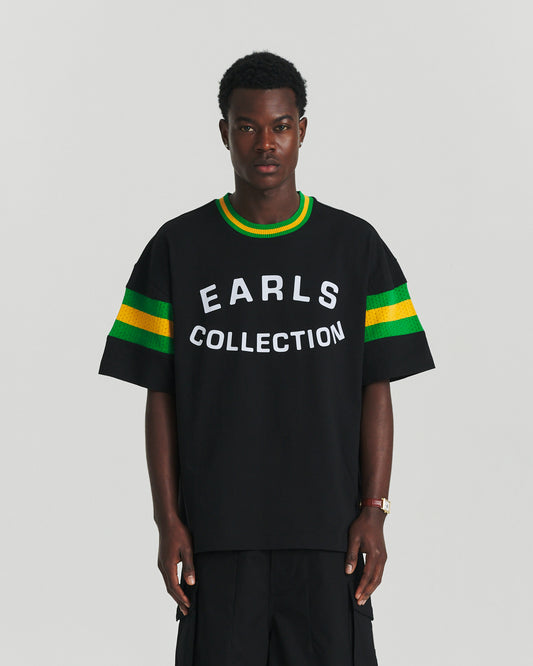 Knit Panel Tee - Black