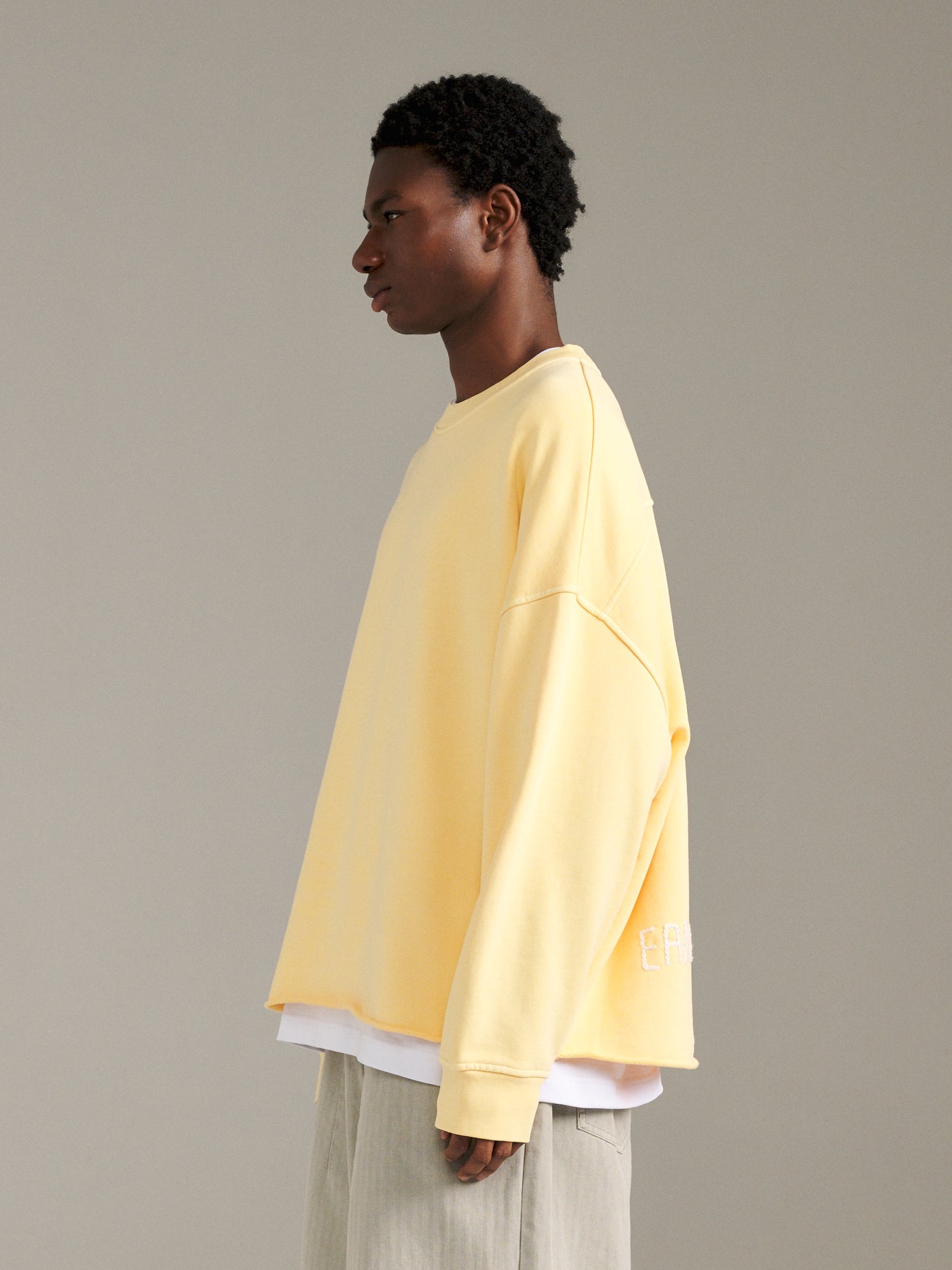 Raw Edge Crew - Pale Yellow