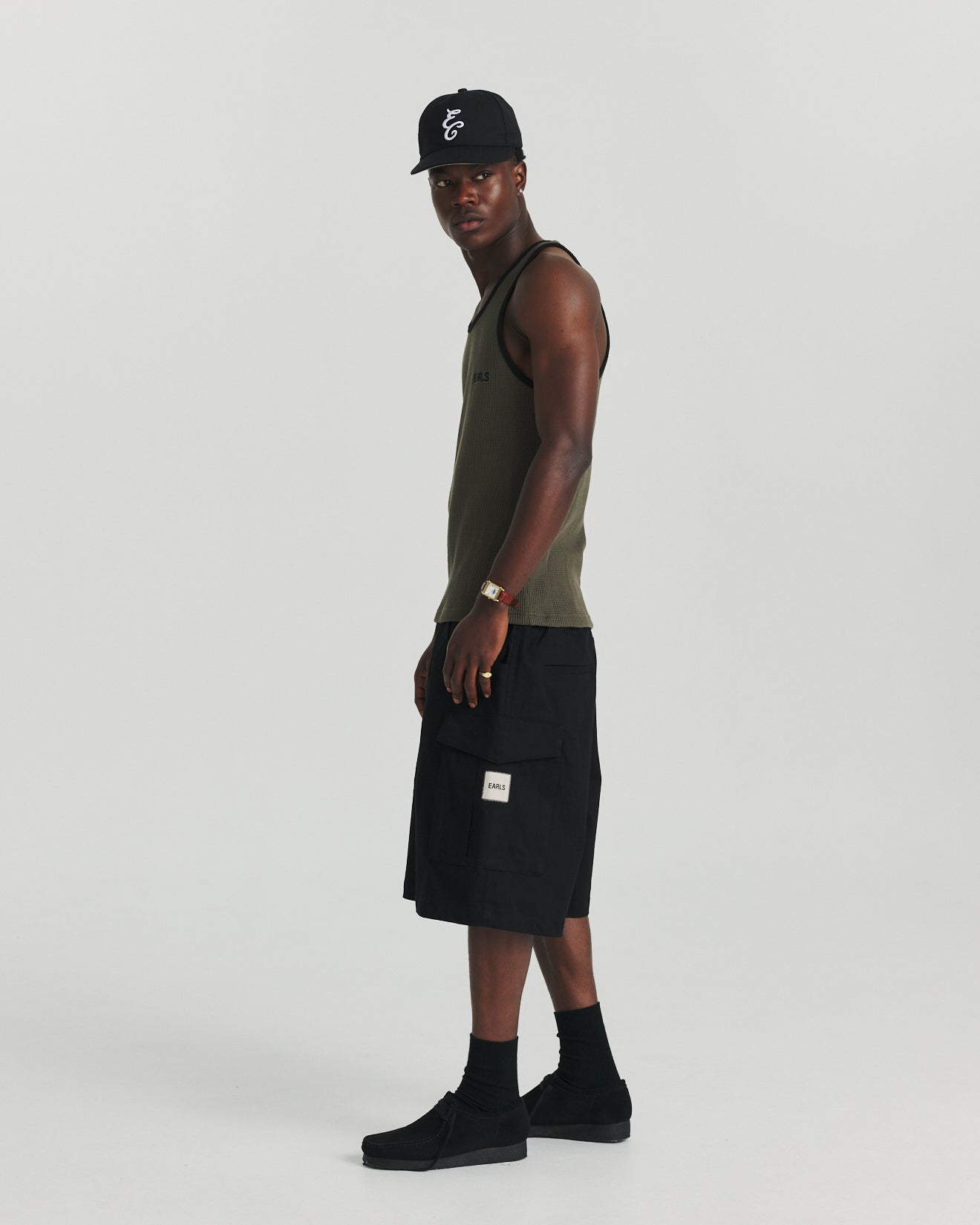Icon Singlet - Contrast Khaki