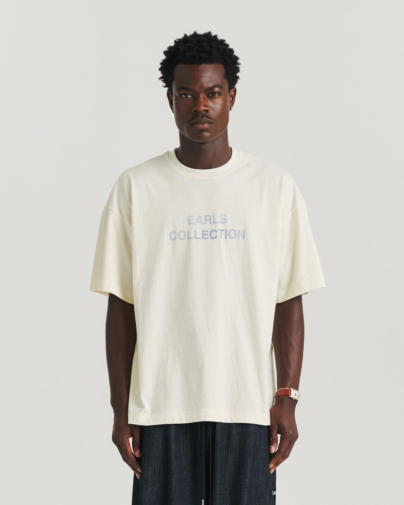 Reverse Print Tee - Off  White