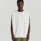 Distressed Rib Tank - White