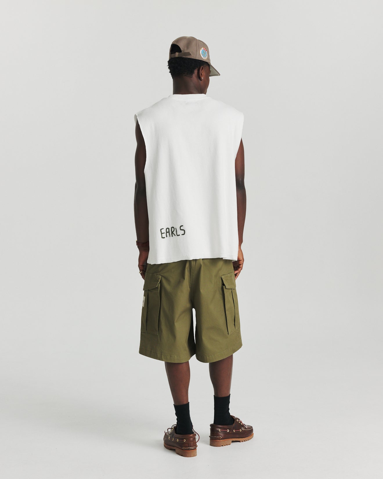 Distressed Rib Tank - White