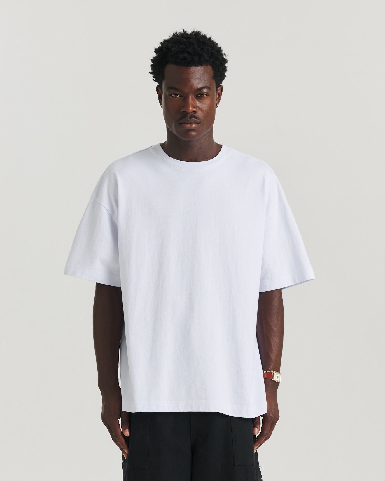 Felt Tee - White/Brick