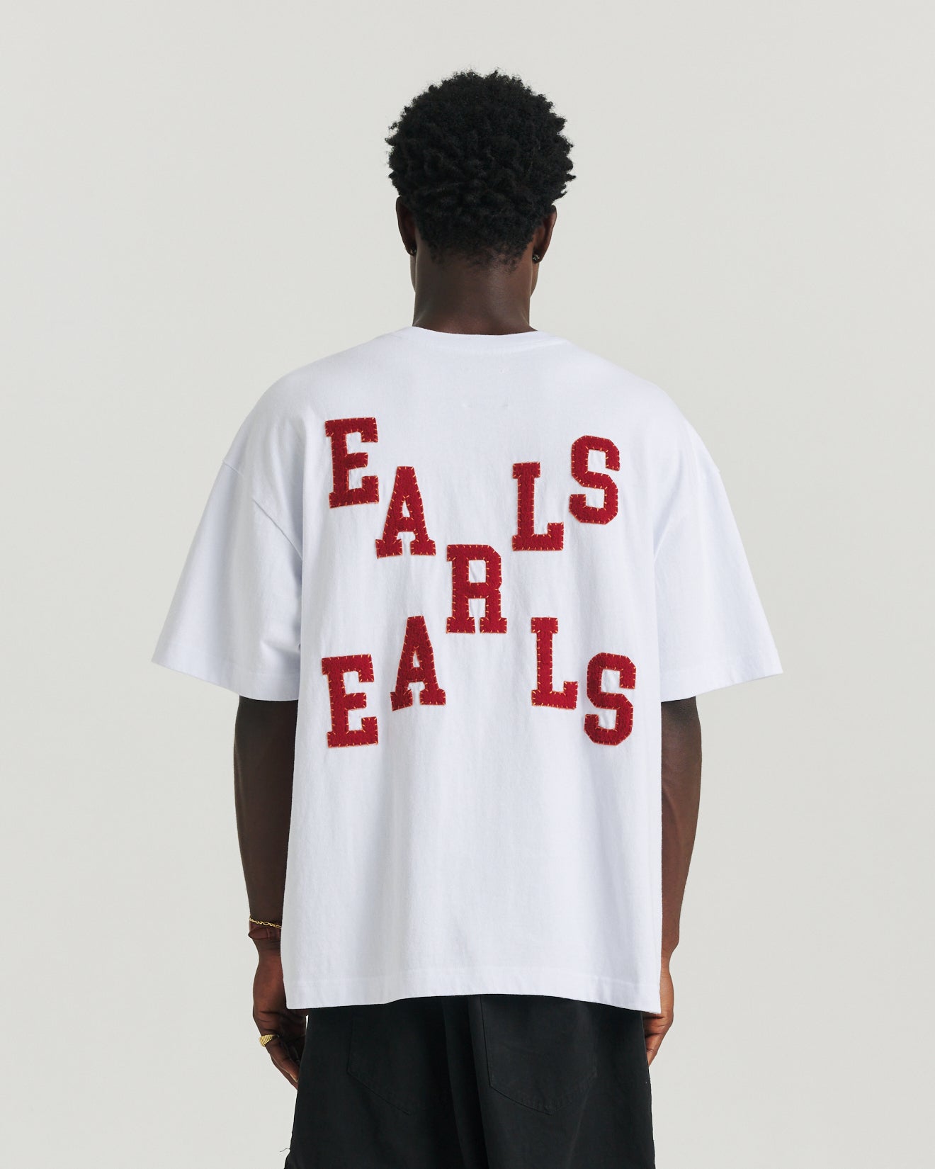 Felt Tee - White/Brick