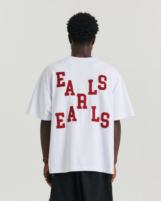 Felt Tee - White/Brick