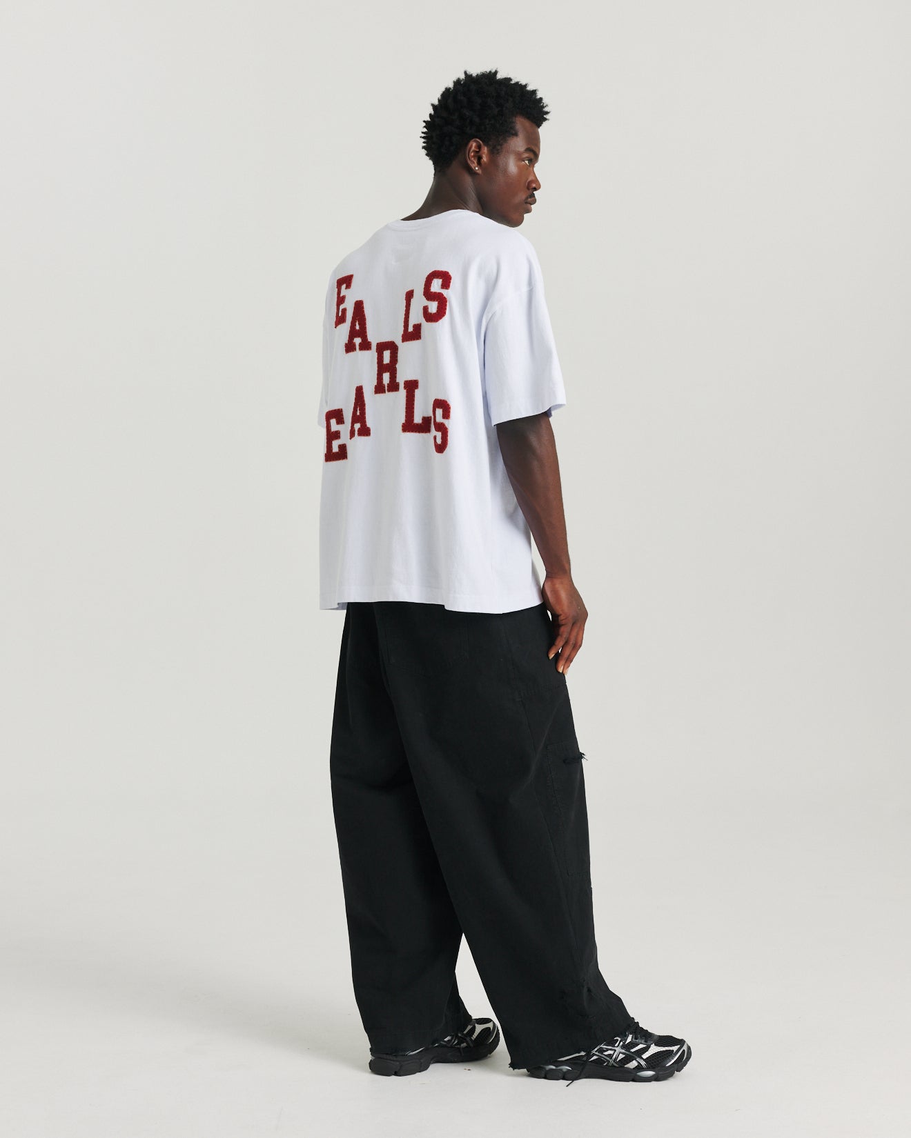 Felt Tee - White/Brick