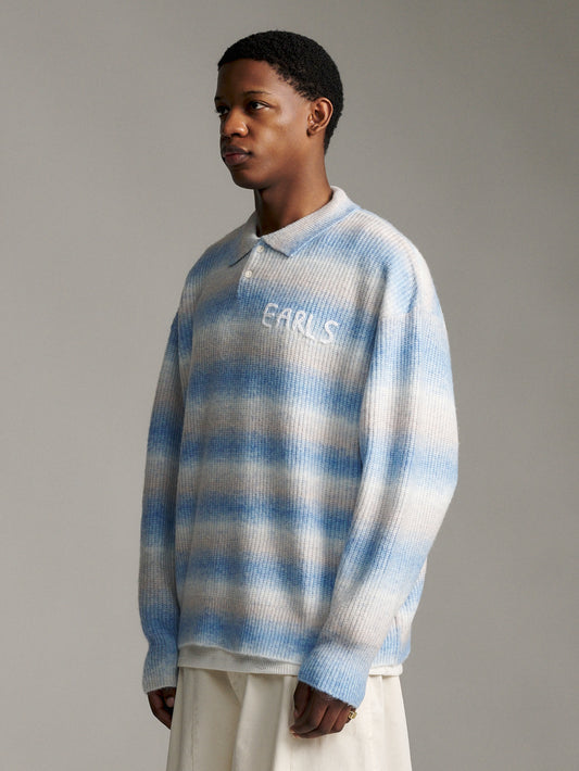 ANW Ombre Knit Polo - Sky