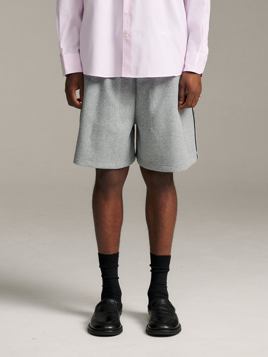 Piped Relax Short - Dark Grey Marle