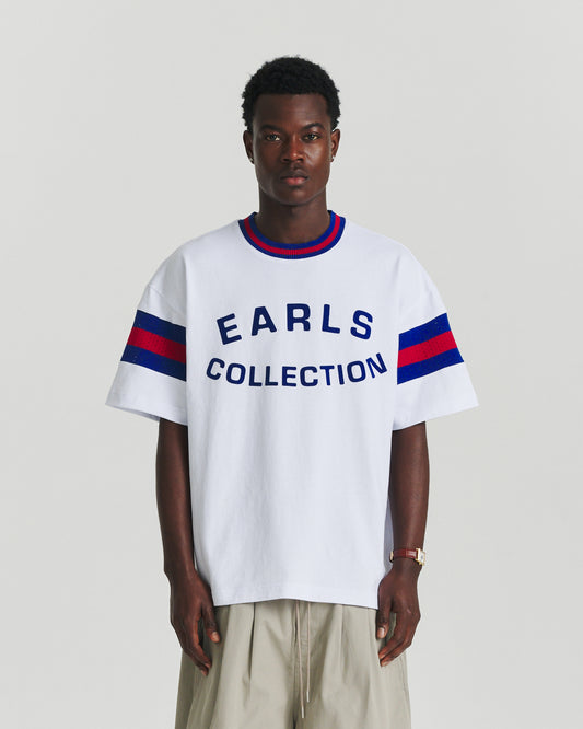 Knit Panel Tee - White