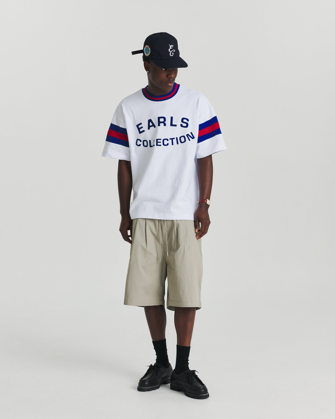 Knit Panel Tee - White