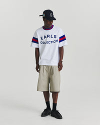 Knit Panel Tee - White