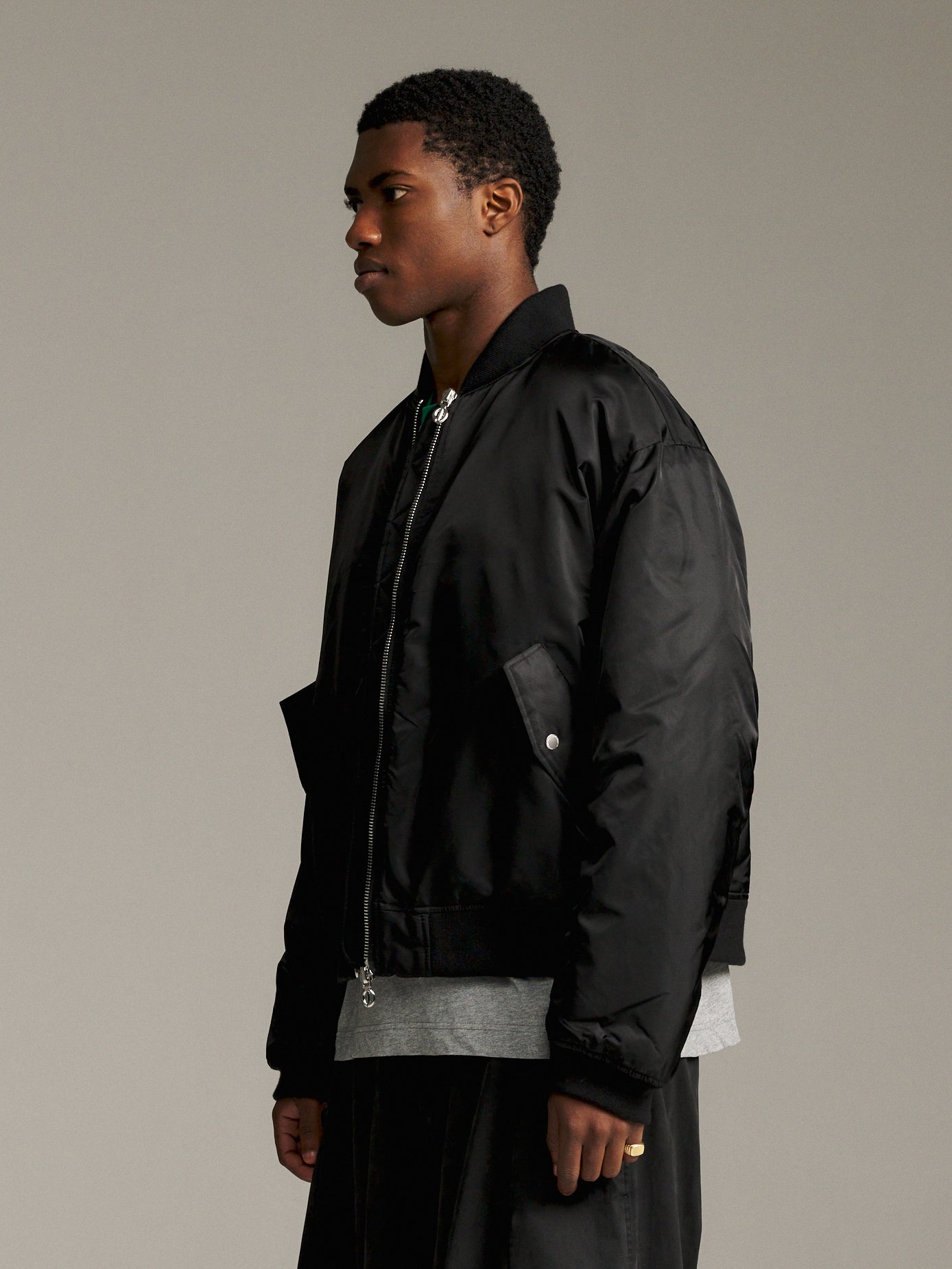 Gathered Bomber - Black/Burnt Orange